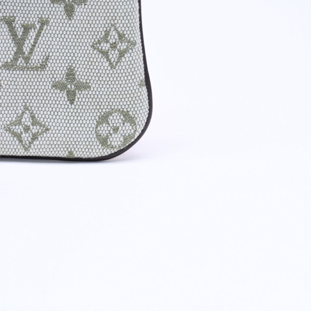 Louis Vuitton Monogram Mini Pochette Cles Coin Purse Canvas Gold Green — view 8