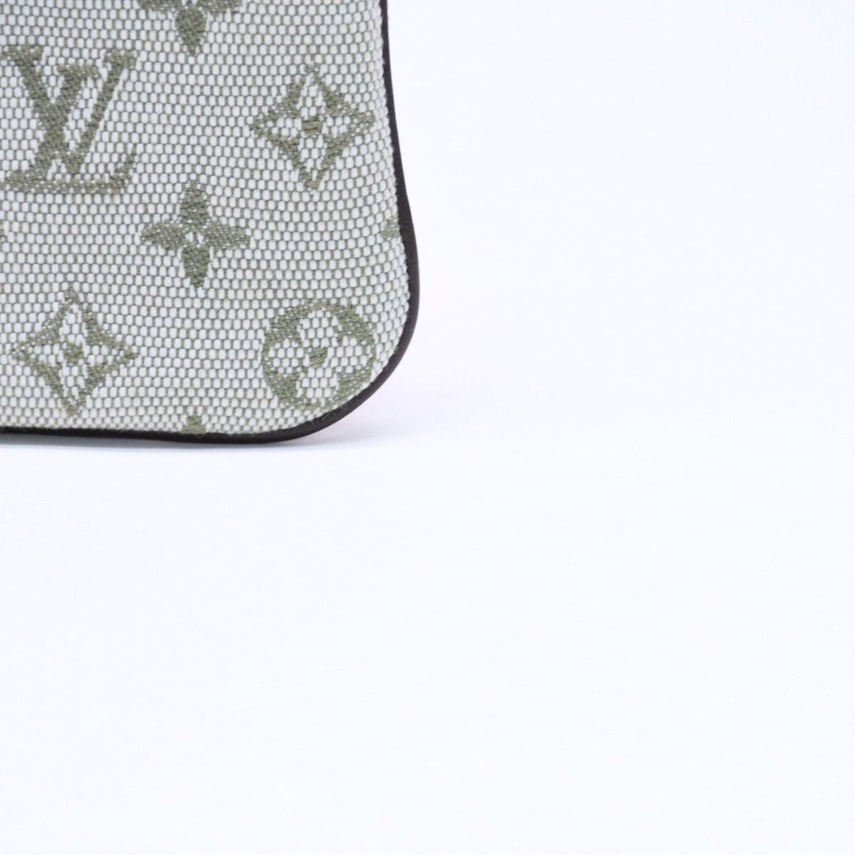 Louis Vuitton Monogram Mini Pochette Cles Coin Purse Canvas Gold Green — view 8