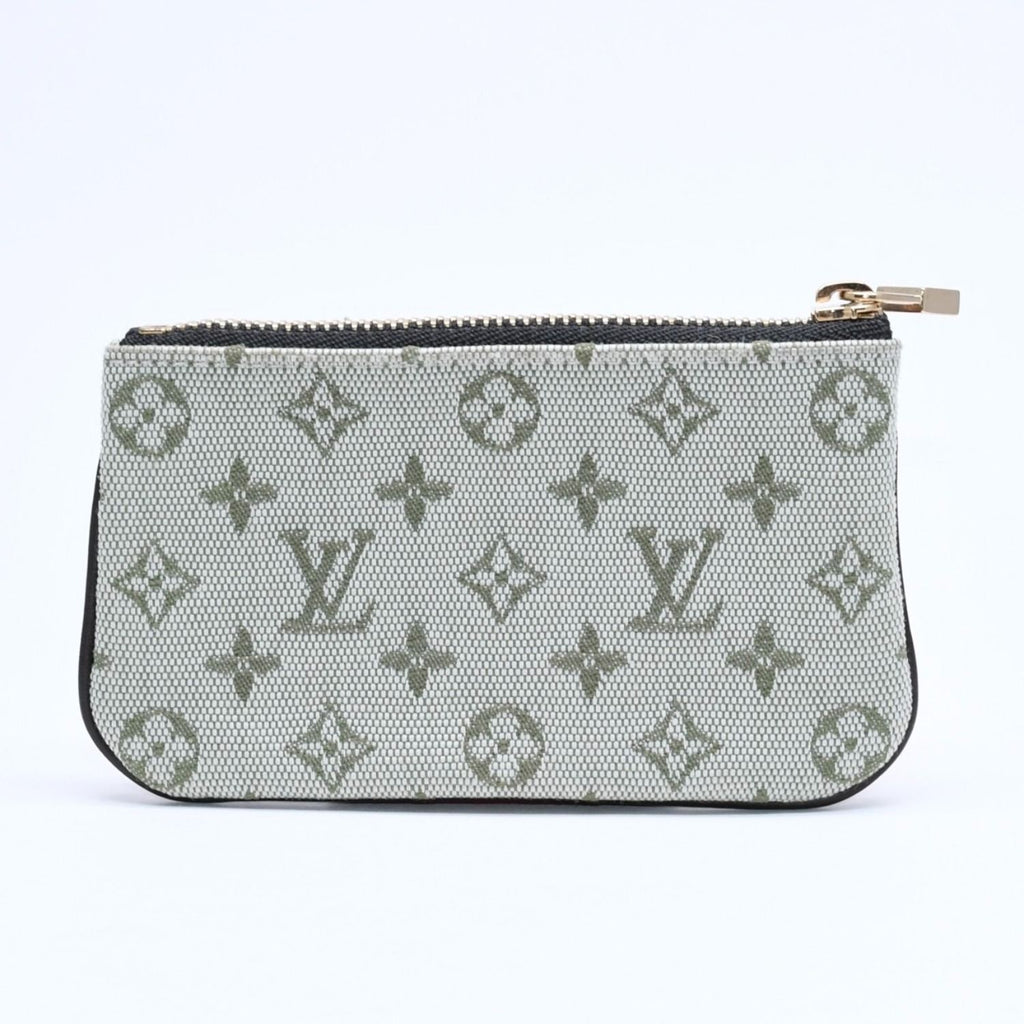 Louis Vuitton Monogram Mini Pochette Cles Coin Purse Canvas Gold Green — view 2