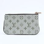 Louis Vuitton Monogram Mini Pochette Cles Coin Purse Canvas Gold Green — view 2