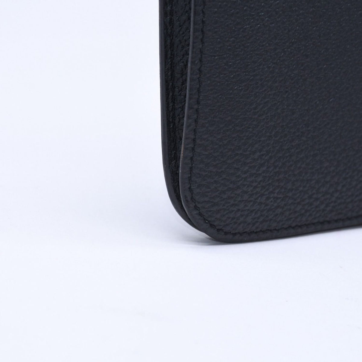 Hermes Dogon GM Bifold Wallet Togo Noir Silver — view 8