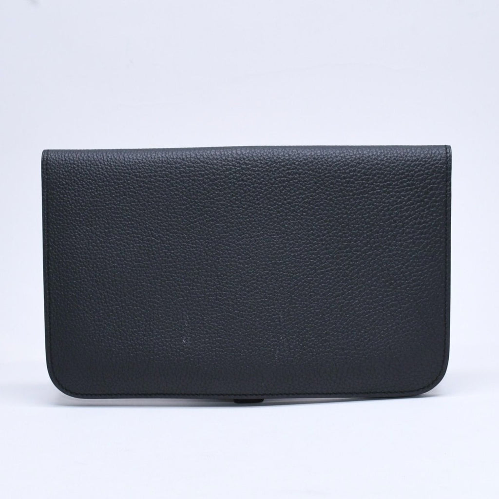 Hermes Dogon GM Bifold Wallet Togo Noir Silver — view 2