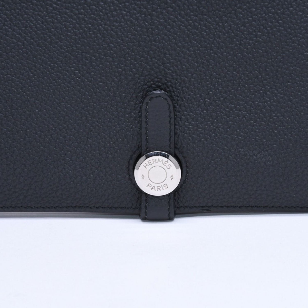 Hermes Dogon GM Bifold Wallet Togo Noir Silver — view 3