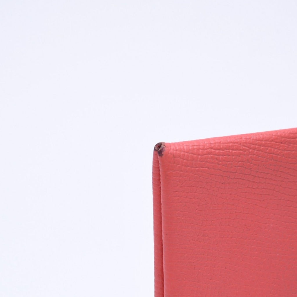 Hermes Calvi Card Case Coin Purse Rose Jaipur Veau Epsom Silver — view 5
