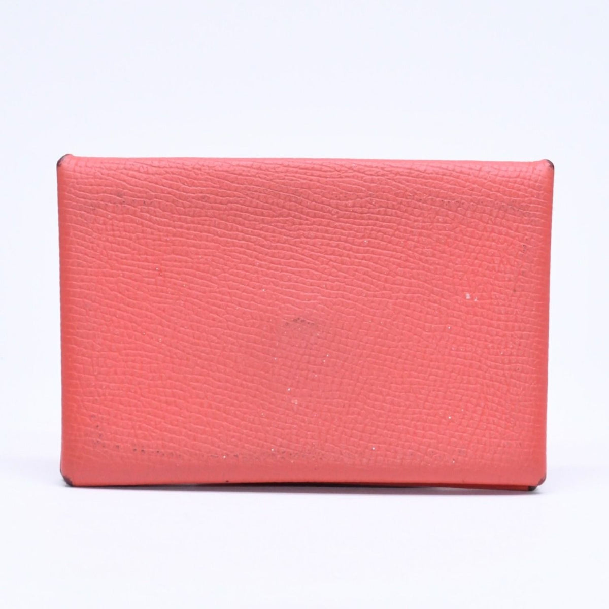 Hermes Calvi Card Case Coin Purse Rose Jaipur Veau Epsom Silver