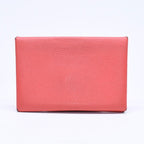 Hermes Calvi Card Case Coin Purse Rose Jaipur Veau Epsom Silver — view 2