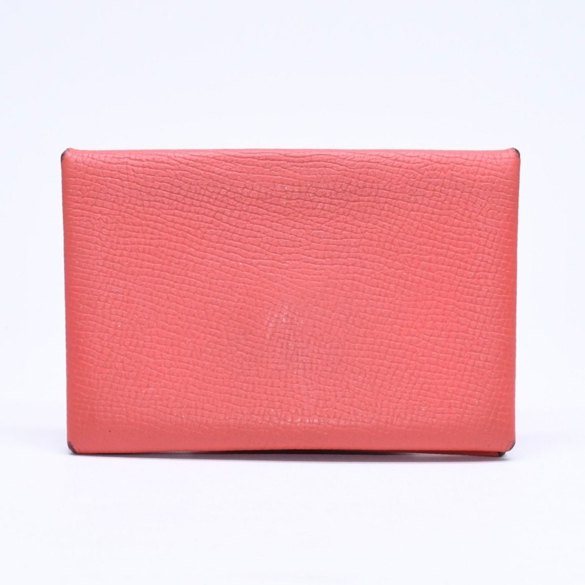 Hermes Calvi Card Case Coin Purse Rose Jaipur Veau Epsom Silver — view 2