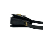 Celine Vintage Carriage Leather Shoulder Bag Pochette Black — view 6