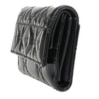 Dior Trifold Wallet Compact Black Patent Leather — view 2
