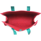 Hermes Petit H Tote PM Felt Gran Ash Red Green — view 5