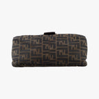 Fendi Baguette Zucchino Brown Canvas Shoulder Bag — view 3