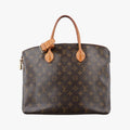 Louis Vuitton MM Monogram Brown Canvas Calfskin Handbag