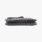 Dior Trotter Double Saddle Gray Brown Jacquard Shoulder Bag — view 3