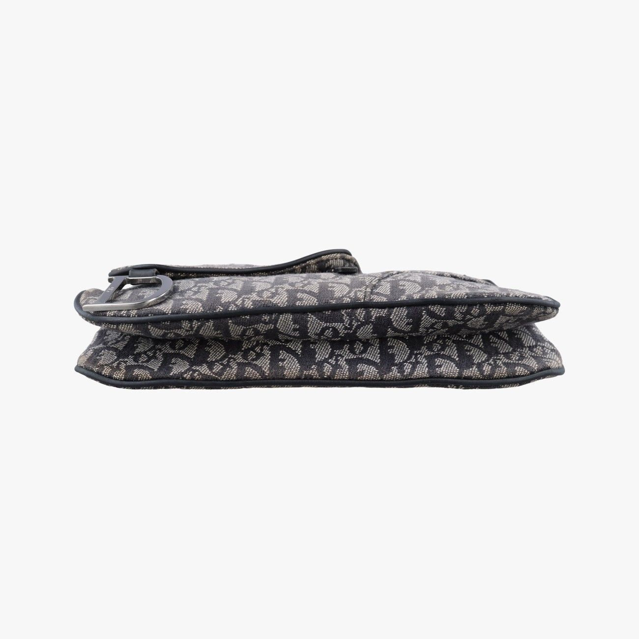 Dior Trotter Double Saddle Gray Brown Jacquard Shoulder Bag — view 3