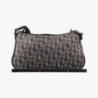 Dior Trotter Double Saddle Gray Brown Jacquard Shoulder Bag — view 2