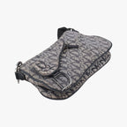 Dior Trotter Double Saddle Gray Brown Jacquard Shoulder Bag — view 5