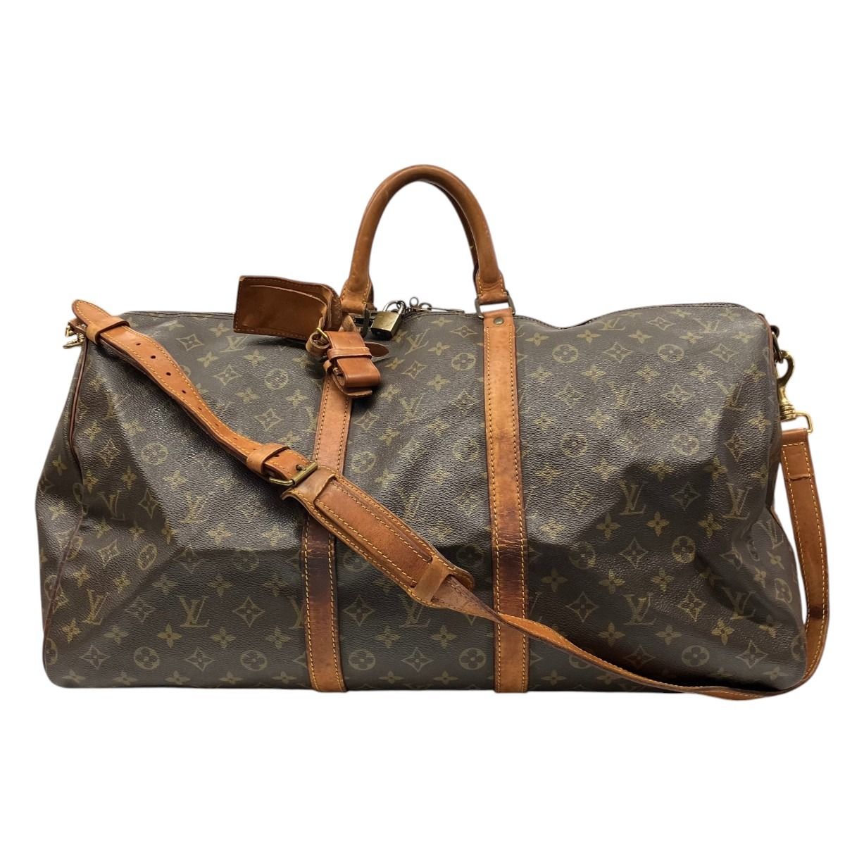 Louis Vuitton Keepall Bandouliere 55 Monogram Boston Bag Canvas