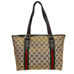 Gucci Sherry Line Tote Canvas Leather