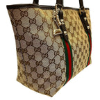 Gucci Sherry Line Tote Canvas Leather — view 8