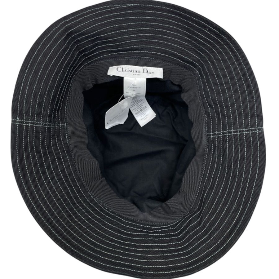 Dior Bucket Hat Union Bob Hat Cotton Black Casual — view 7