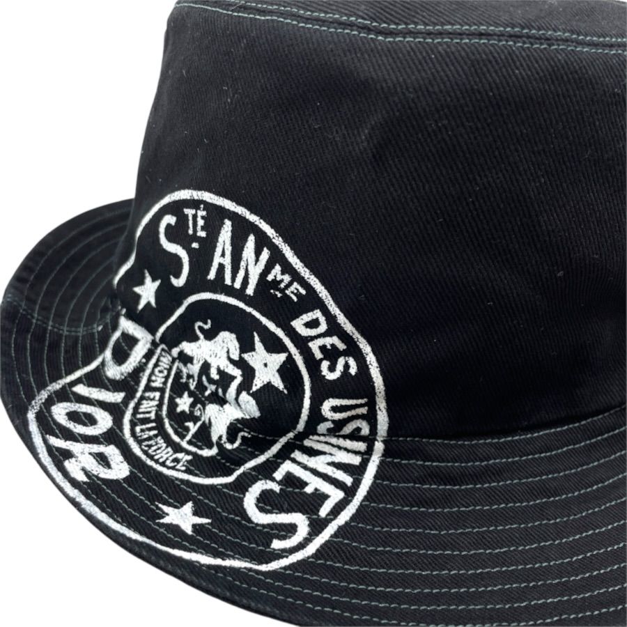 Dior Bucket Hat Union Bob Hat Cotton Black Casual — view 6