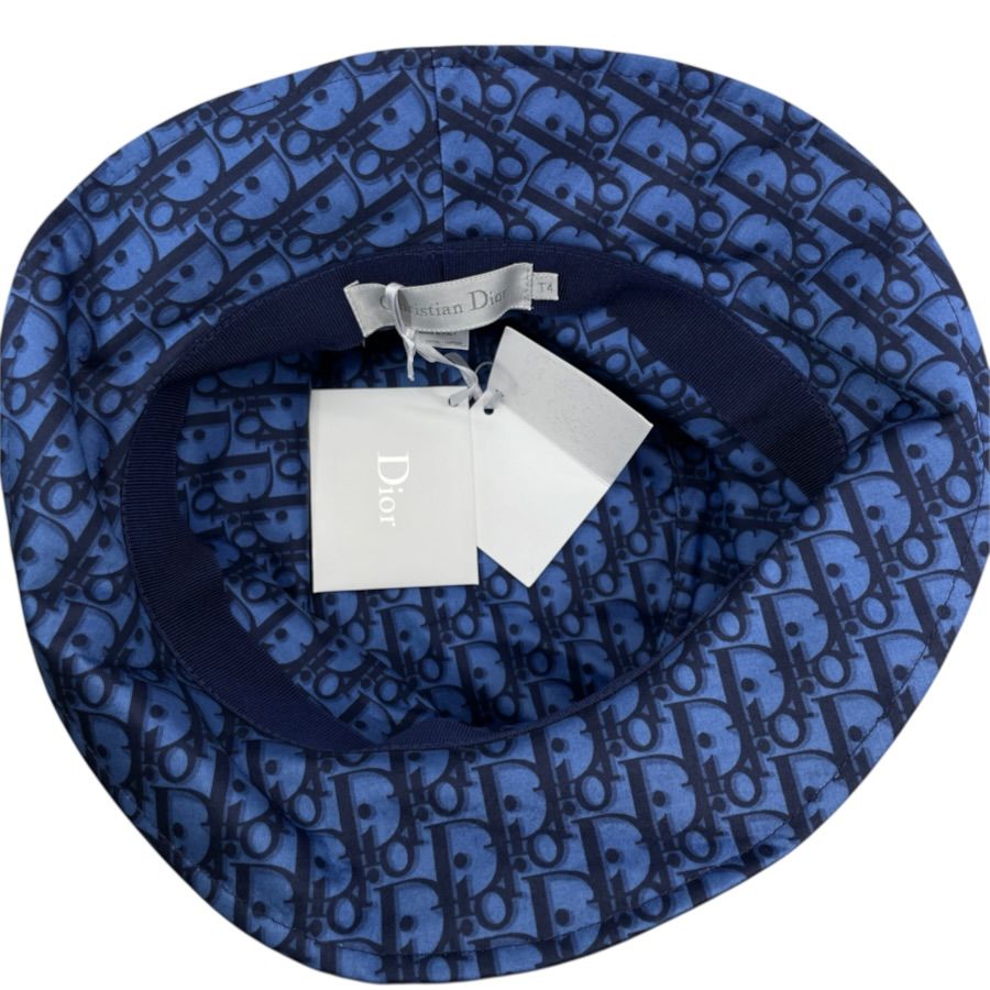 Dior Bucket Hat Teddy-D Bob Hat Oblique Hat Cotton Navy Casual — view 6