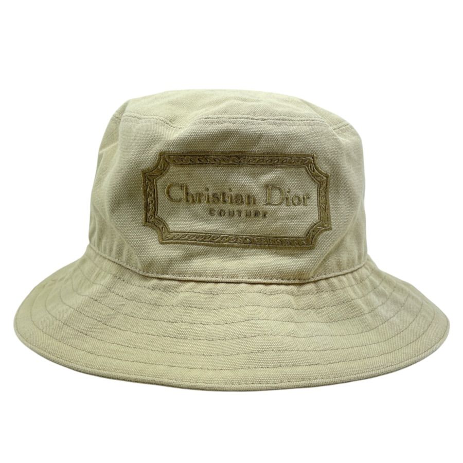 Dior Bucket Hat Bob Hat Logo Cotton Beige Casual