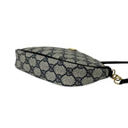 Gucci Vintage GG Logo Leather Shoulder Bag Pochette Crossbody Navy — view 8