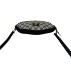 Gucci Vintage GG Logo Leather Shoulder Bag Pochette Crossbody Navy — view 4