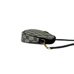 Gucci Vintage GG Logo Leather Shoulder Bag Pochette Crossbody Navy — view 6