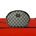 Gucci Vintage GG Logo Leather Shoulder Bag Pochette Crossbody Navy