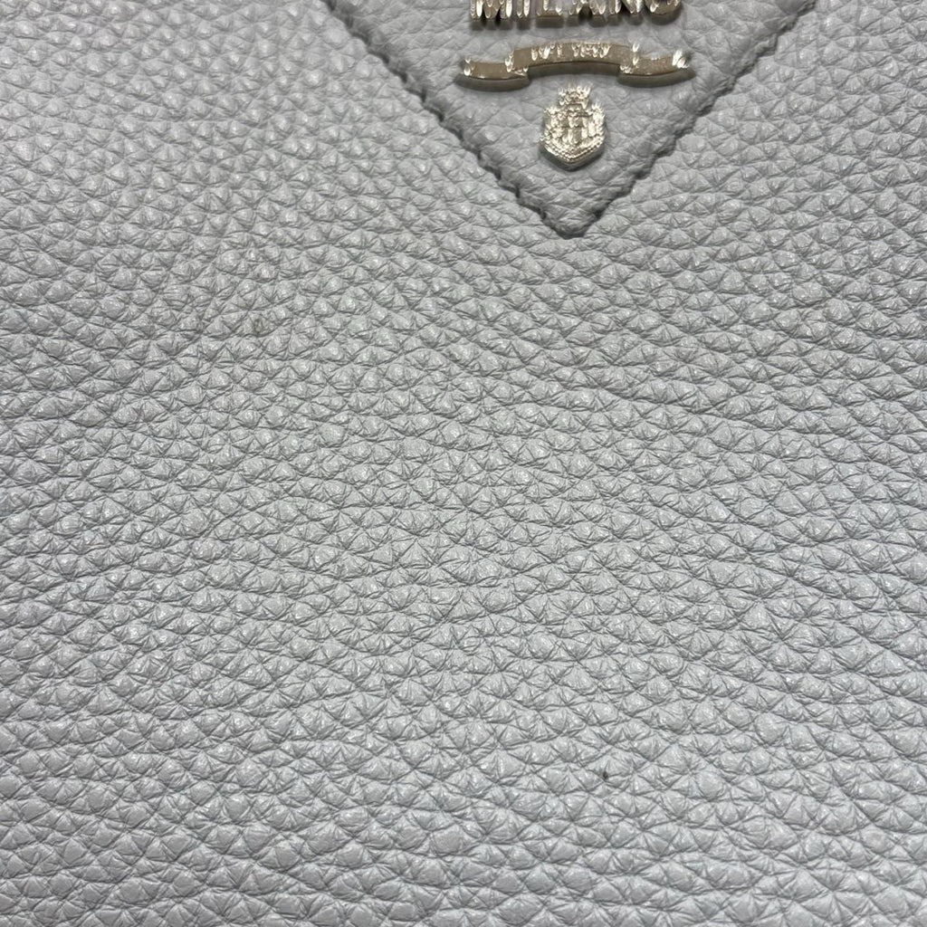 Prada Vitello Daino Small Shoulder Bag Gray Leather — view 6