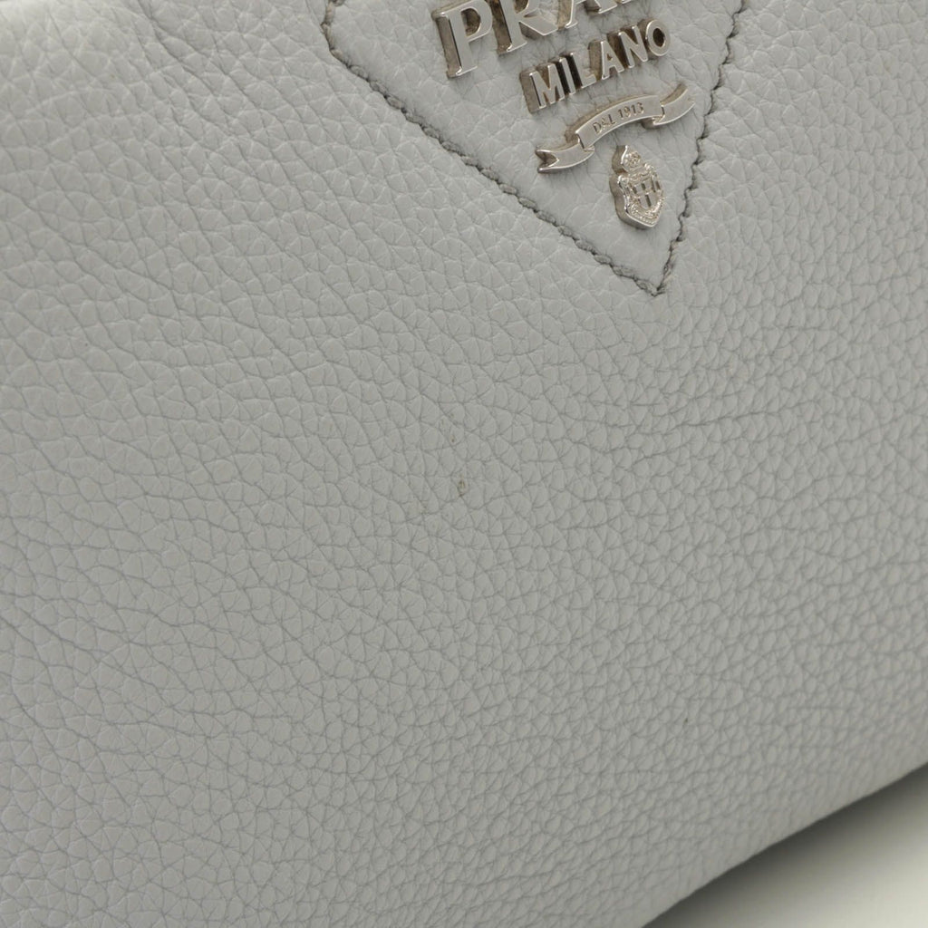 Prada Vitello Daino Small Shoulder Bag Gray Leather — view 5
