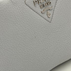 Prada Vitello Daino Small Shoulder Bag Gray Leather — view 5