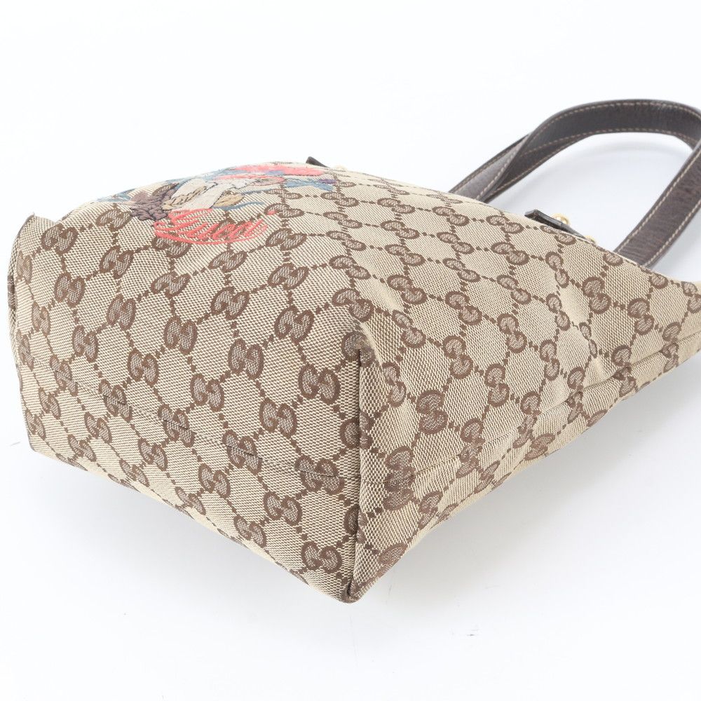 Gucci GG Canvas Leather Tote — view 4