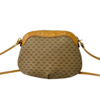 Gucci Vintage Micro GG Logo Leather Shoulder Bag Pochette Brown — view 3