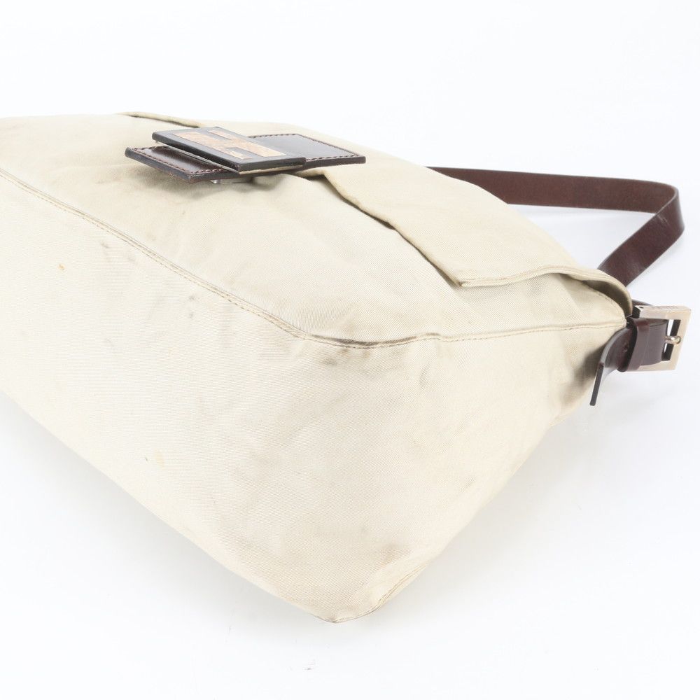 Fendi Mamma Bucket Baguette FF Leather Canvas Shoulder Bag — view 4