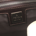 Fendi Mamma Bucket Baguette FF Leather Canvas Shoulder Bag — view 8