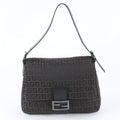Fendi Zucchino Mamma Bucket Baguette FF Leather Shoulder Bag