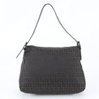 Fendi Zucchino Mamma Bucket Baguette FF Leather Shoulder Bag — view 3