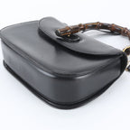 Gucci Bamboo Leather 2-Way Shoulder Bag Crossbody Hand Black — view 5