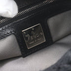 Fendi Fur Mamma Bucket Baguette Leather Hand Black Shoulder Bag — view 8