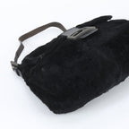 Fendi Fur Mamma Bucket Baguette Leather Hand Black Shoulder Bag — view 5