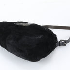 Fendi Fur Mamma Bucket Baguette Leather Hand Black Shoulder Bag — view 4