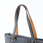 Louis Vuitton Monogram Mat Wilwood Blue Leather Tote — view 2