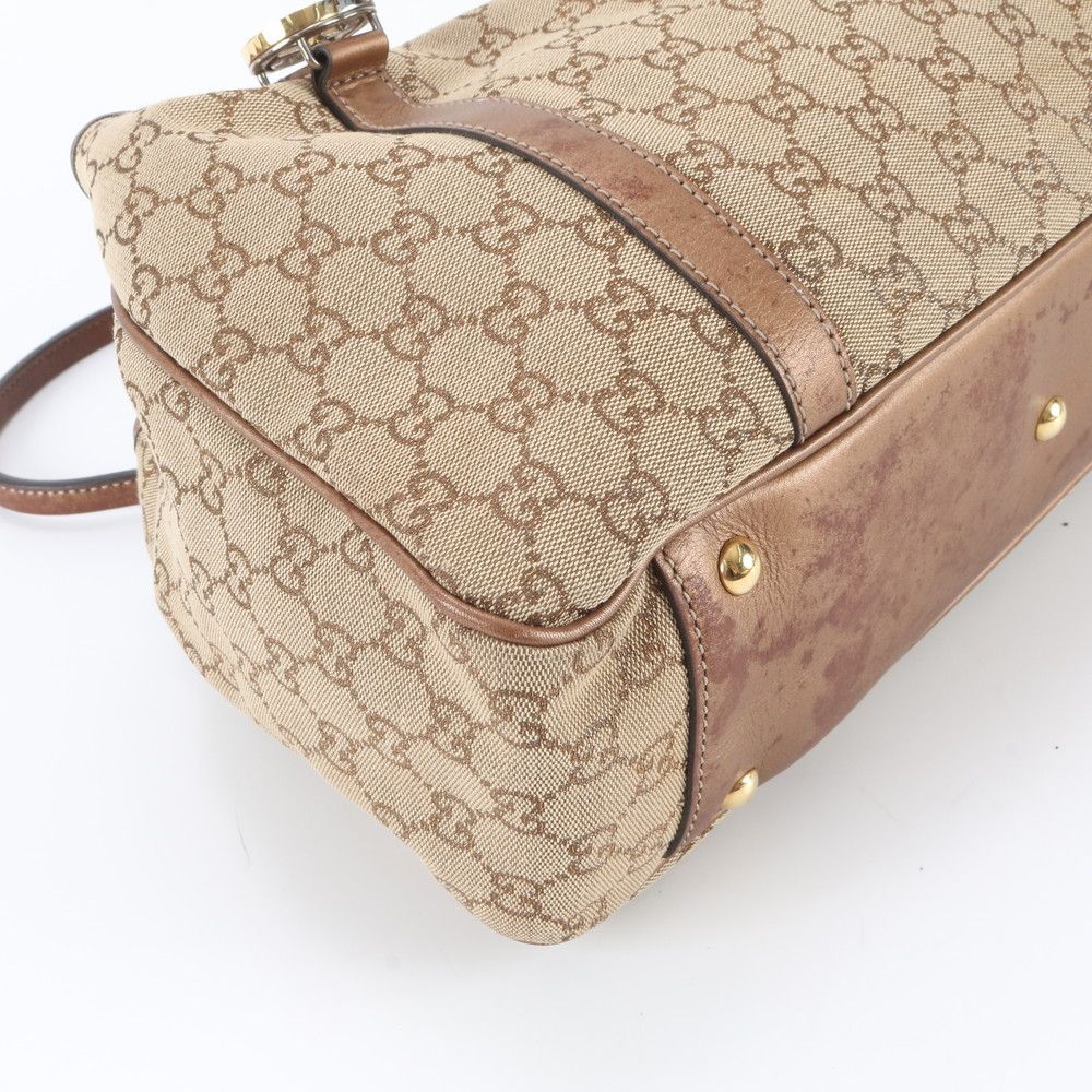 Gucci GG Canvas Twins Leather Tote — view 5