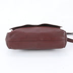 Gucci Interlocking G Leather Shoulder Bag Crossbody Messenger Brown — view 6