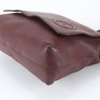 Gucci Interlocking G Leather Shoulder Bag Crossbody Messenger Brown — view 4