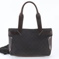 Gucci GG Canvas Leather Tote Shoulder Hand Brown