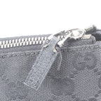 Gucci GG Canvas Leather Shoulder Bag Crossbody Messenger Black — view 8